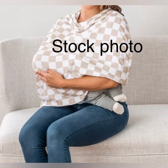 Itzy Ritzy Mom Boss 4-in-1 Carseat, Shopping Cart, or Breastfeeding Cover, Scarf - Picture 14 of 16